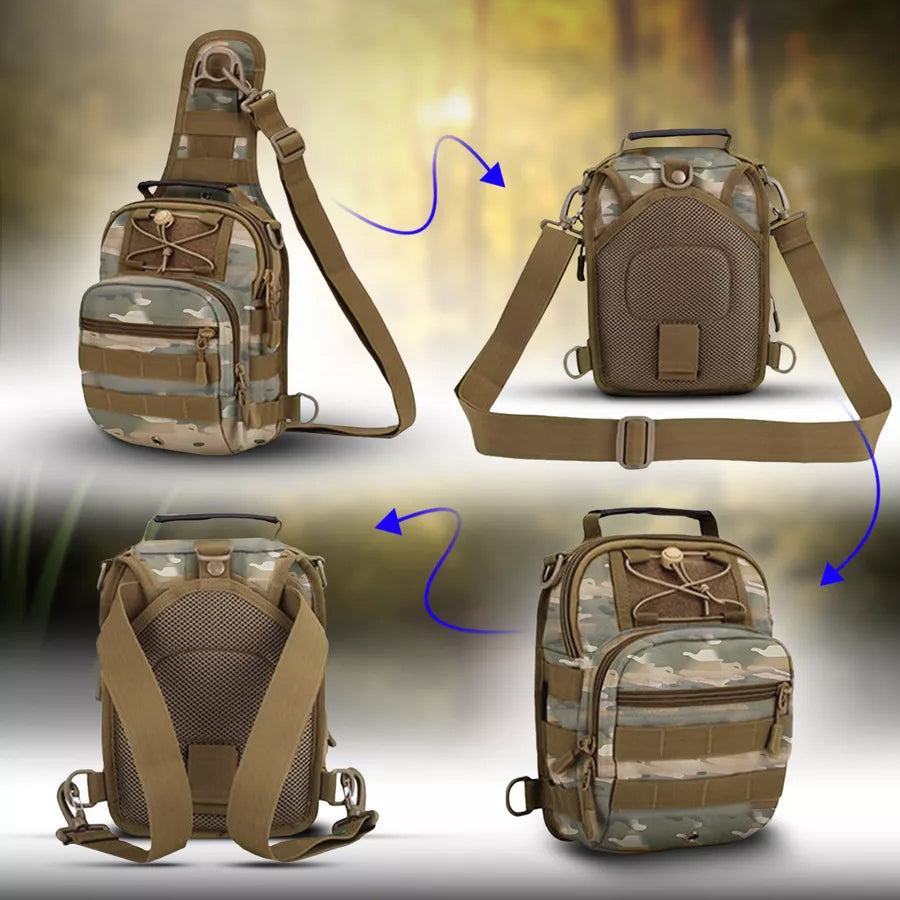 Тактична сумка-рюкзак через плече з Cordura 900D, камуфляж, трансформер, MOLLE