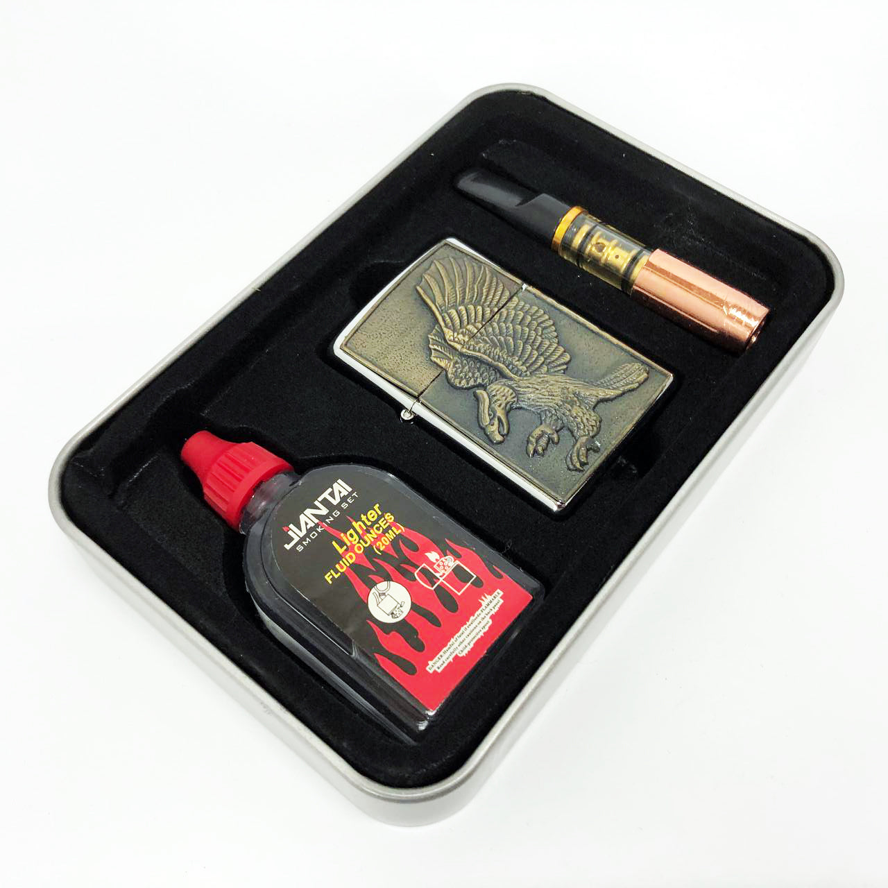Зажигалка бензиновая в подарочной коробке N11, подарочные прикольные зажигалки, подарок зажигалка парню