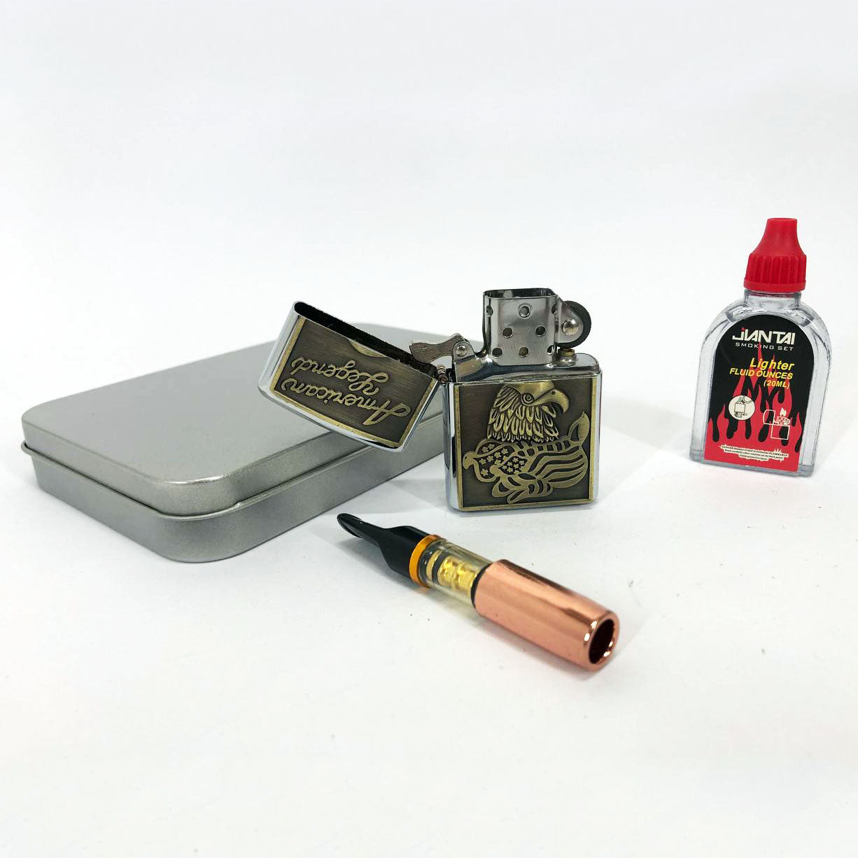 Зажигалка бензиновая в подарочной коробке N3, сувенир зажигалка, зажигалки подарки для мужчин