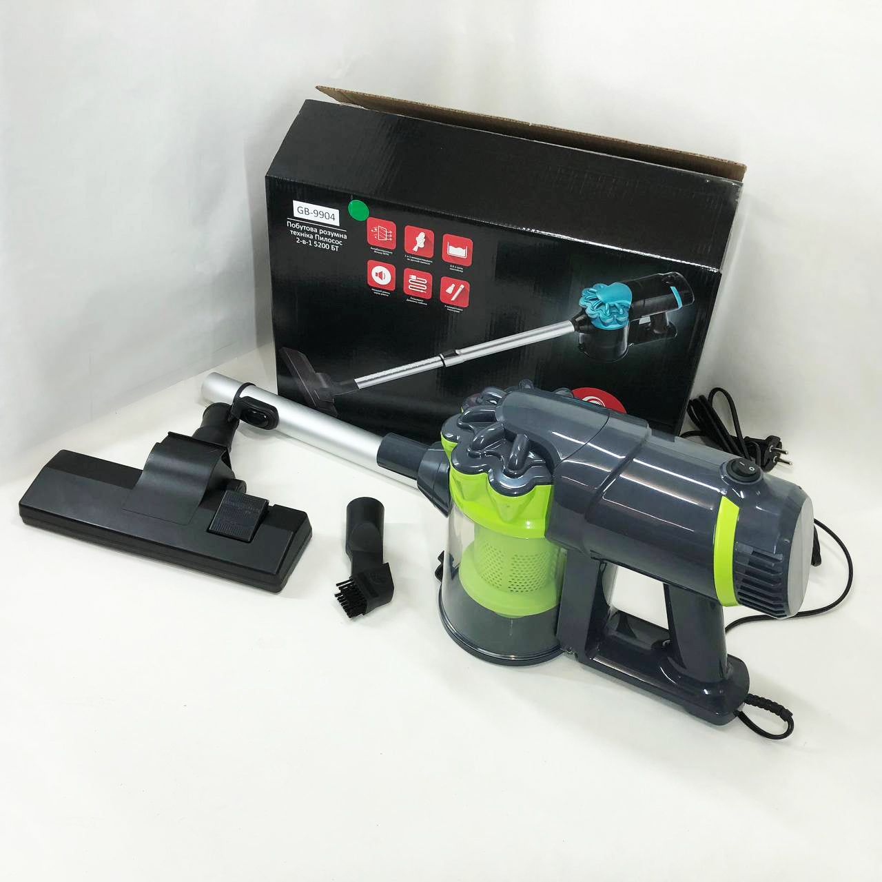 Бытовой контейнерный вакуумный вертикальный пылесос GOLDBERG GB-9904 5200 Вт циклонного типа