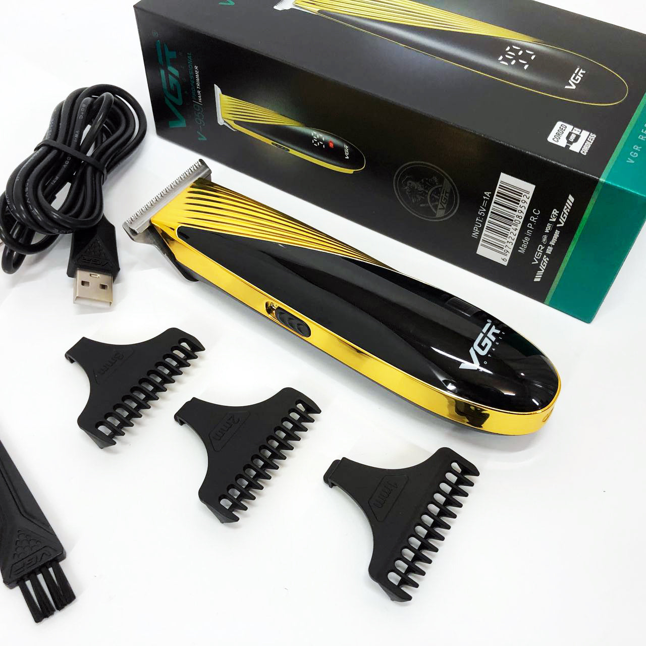 Машинка для стрижки аккумуляторная VGR V-959 триммер для волос и бороды