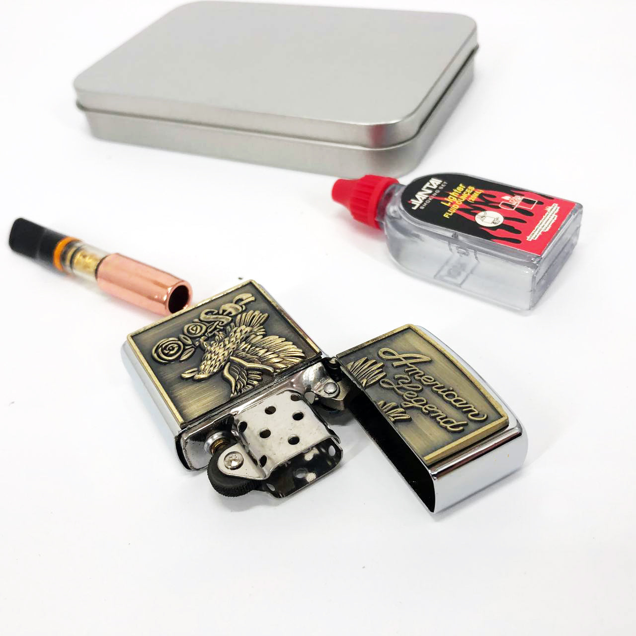 Зажигалка бензиновая в подарочной коробке N12, подарочные прикольные зажигалки, подарок зажигалка парню