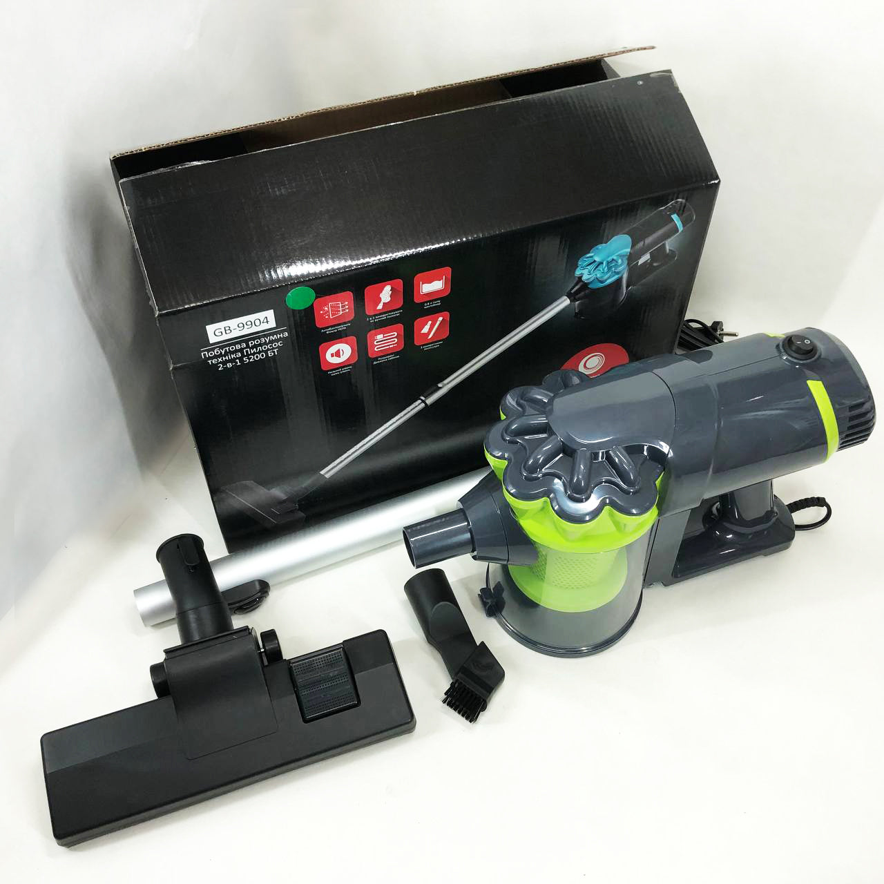 Бытовой контейнерный вакуумный вертикальный пылесос GOLDBERG GB-9904 5200 Вт циклонного типа