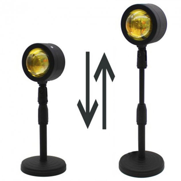 Лампа Атмосферная Проекционный Светильник ЗАКАТ Atmosphere Sunset Lamp эффект радуги, Лампа эффект солнца