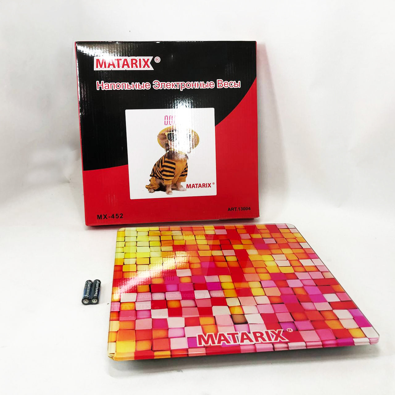 Весы напольные MATARIX MX-452 180 кг, Весы напольные для измерения массы тела, Электронные весы мозаика