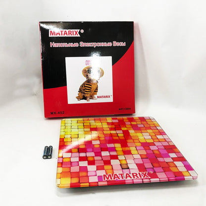 Весы напольные MATARIX MX-452 180 кг, Весы напольные для измерения массы тела, Электронные весы мозаика