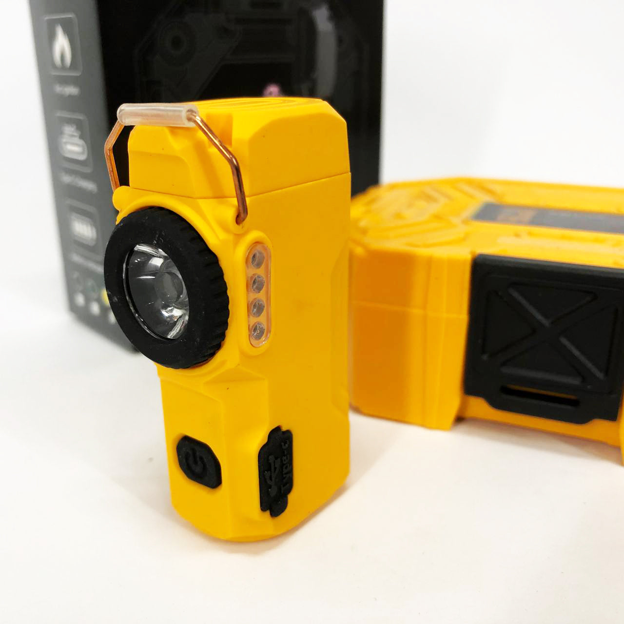 Багатофункціональний армійський ліхтар D50-SMD індикація заряду, запальничка.