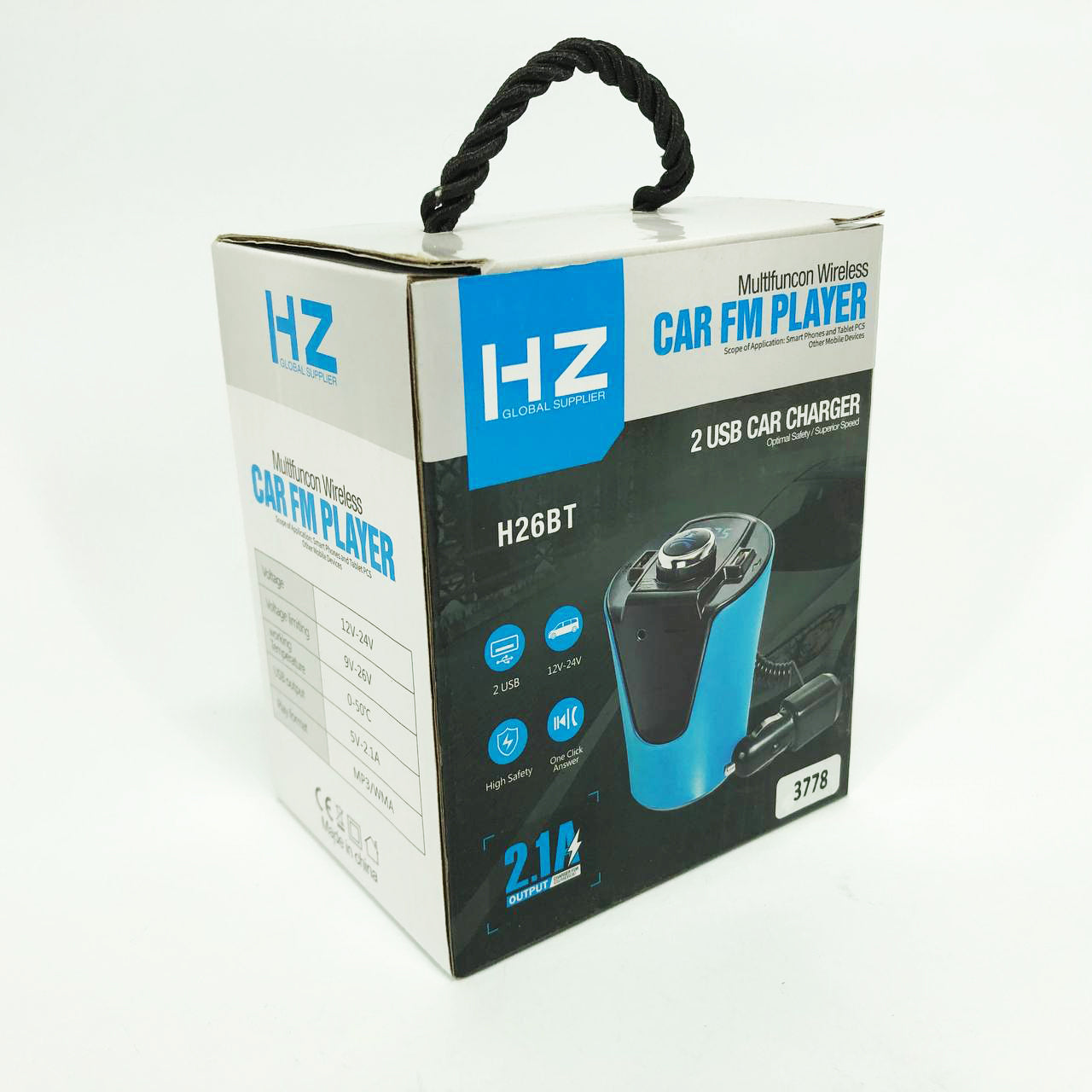 Автомобильный FM-трансмиттер модулятор HZ FM MOD H26+BT BX6 питание от прикуривателя c Bluetooth