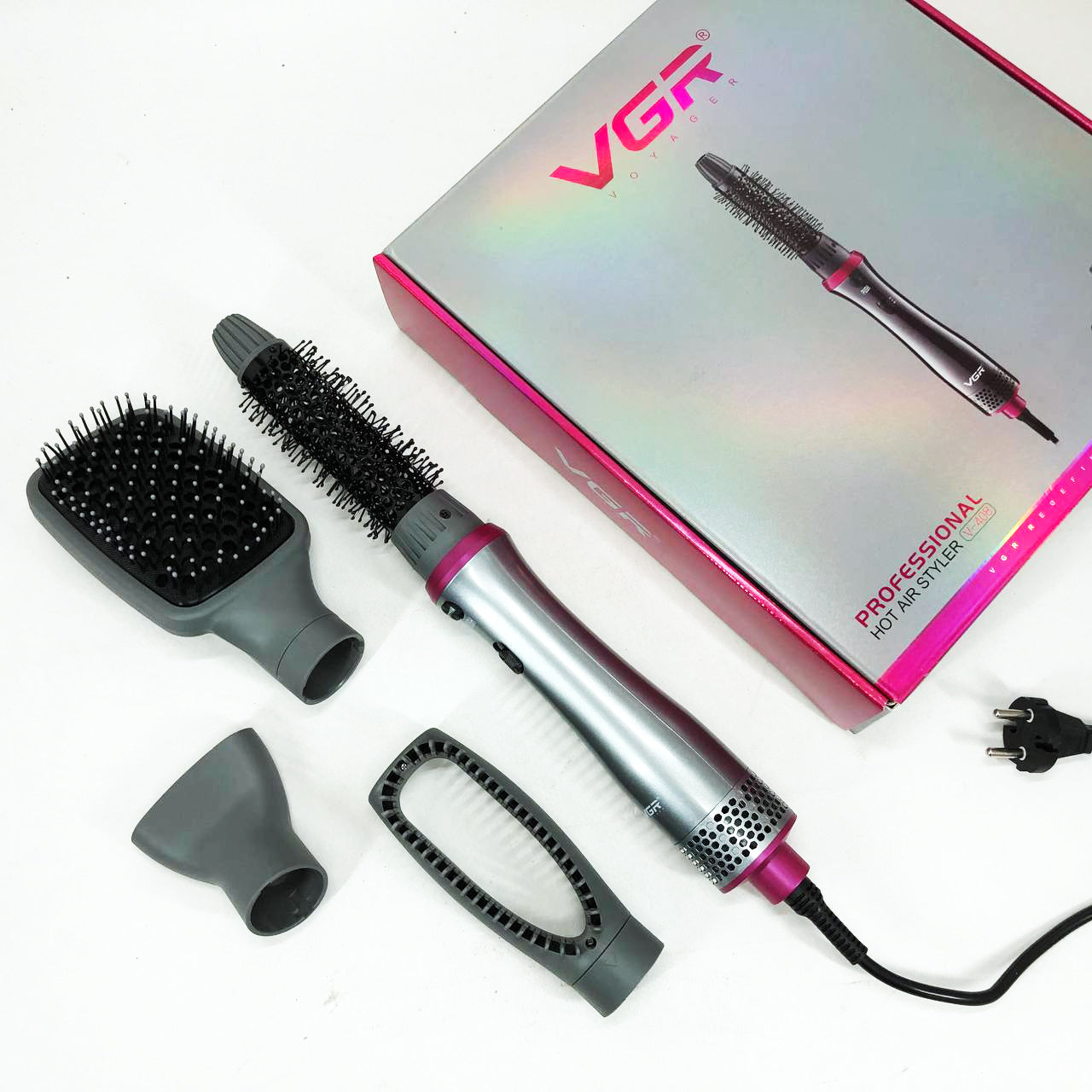 Профессиональный стайлер для укладки волос 4в1 VGR V-408 700 Вт, Функциональный профессиональный фен