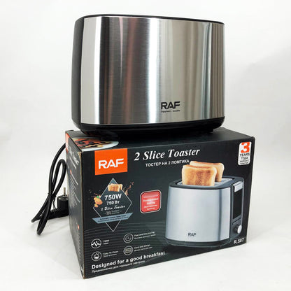 Тостер электрический RAF R.507 с 7 регулируемыми уровнями поджарки съемным поддоном для крошек 750 Вт