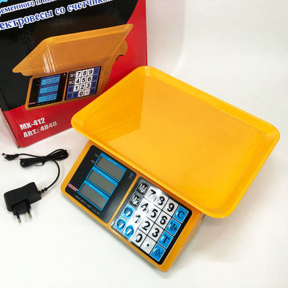 Электронные весы для товаров Matarix MX-412 до 50 кг, Функциональные электронные весы для торговли