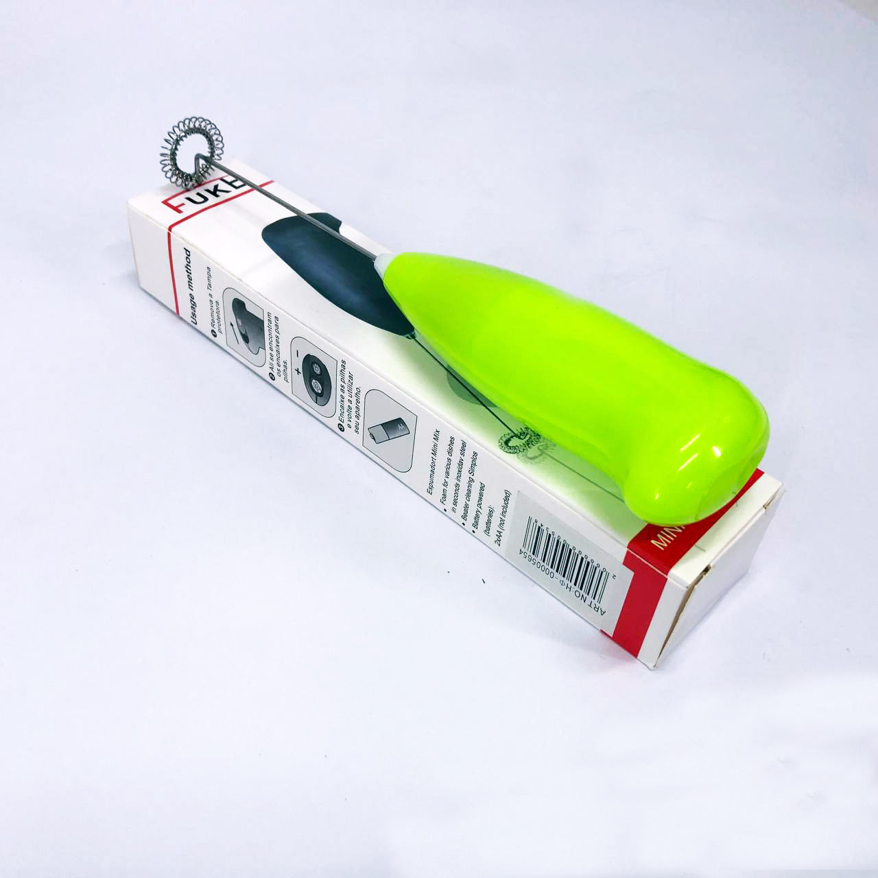 Миксер для сливок-капучинатор FUKE Mini Creamer для взбивания молока, сливок. Цвет: салатовый