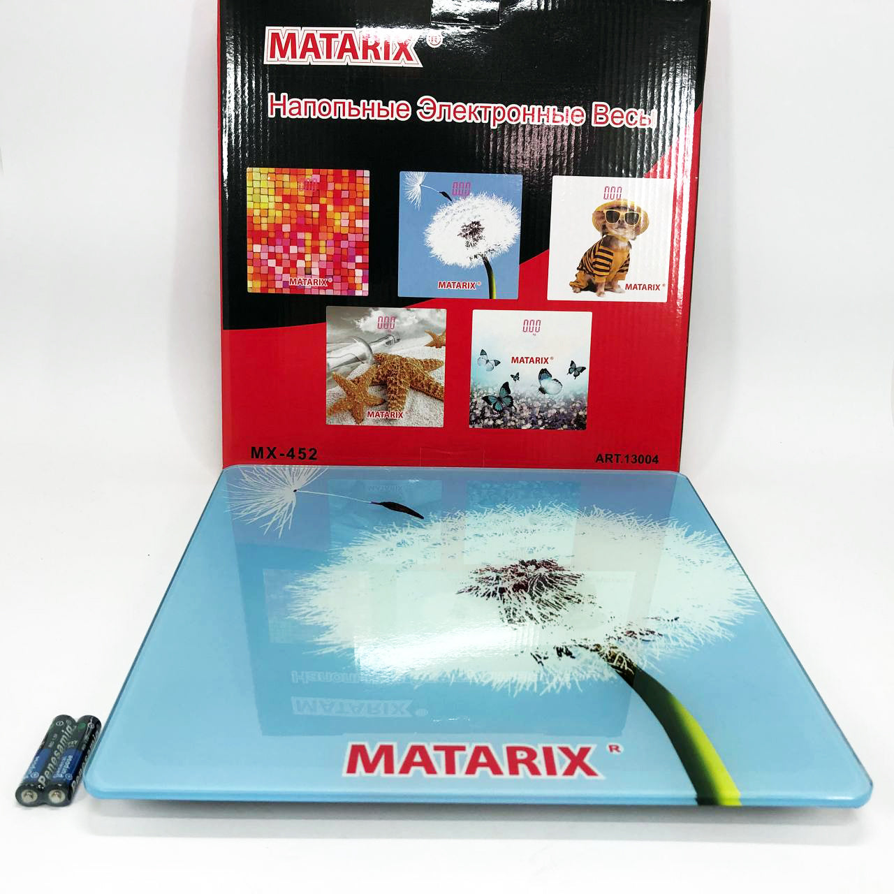 Весы напольные MATARIX MX-452 180 кг, Весы напольные для измерения массы тела, Электронные весы одуванчик