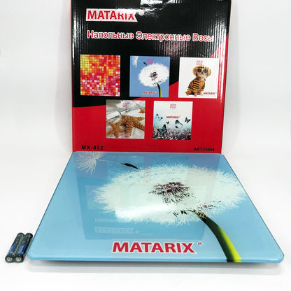 Весы напольные MATARIX MX-452 180 кг, Весы напольные для измерения массы тела, Электронные весы одуванчик