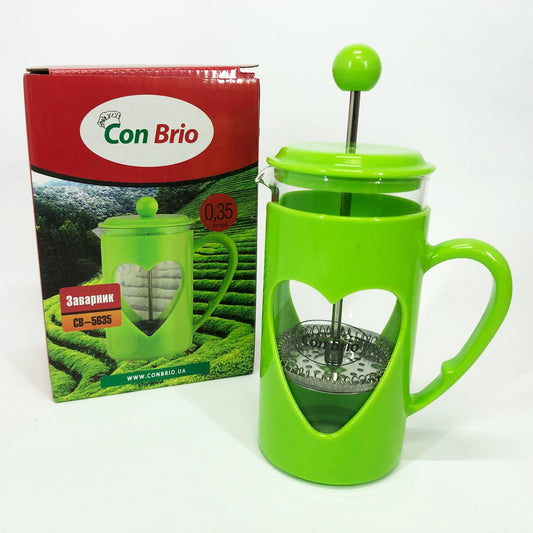 Френч-пресс Con Brio CB-5635 350 мл, Необычный заварник для чая, Заварочный чайник, Френч-пресс с ручкой