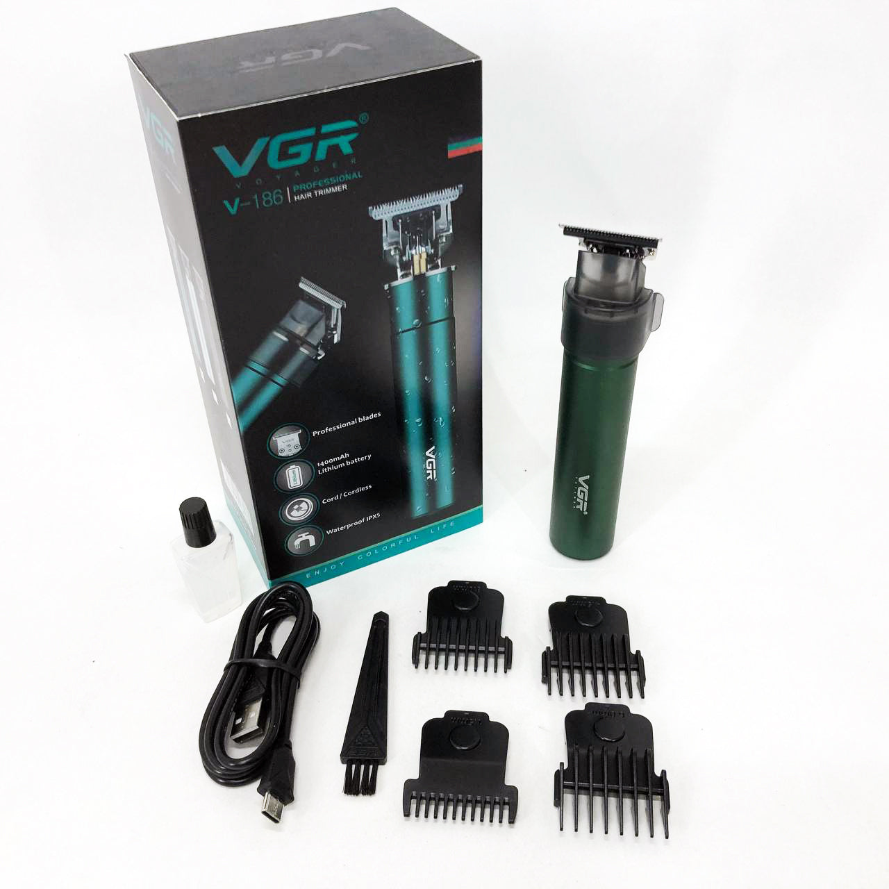 Машинка для стрижки аккумуляторная VGR V-186 триммер для волос и бороды