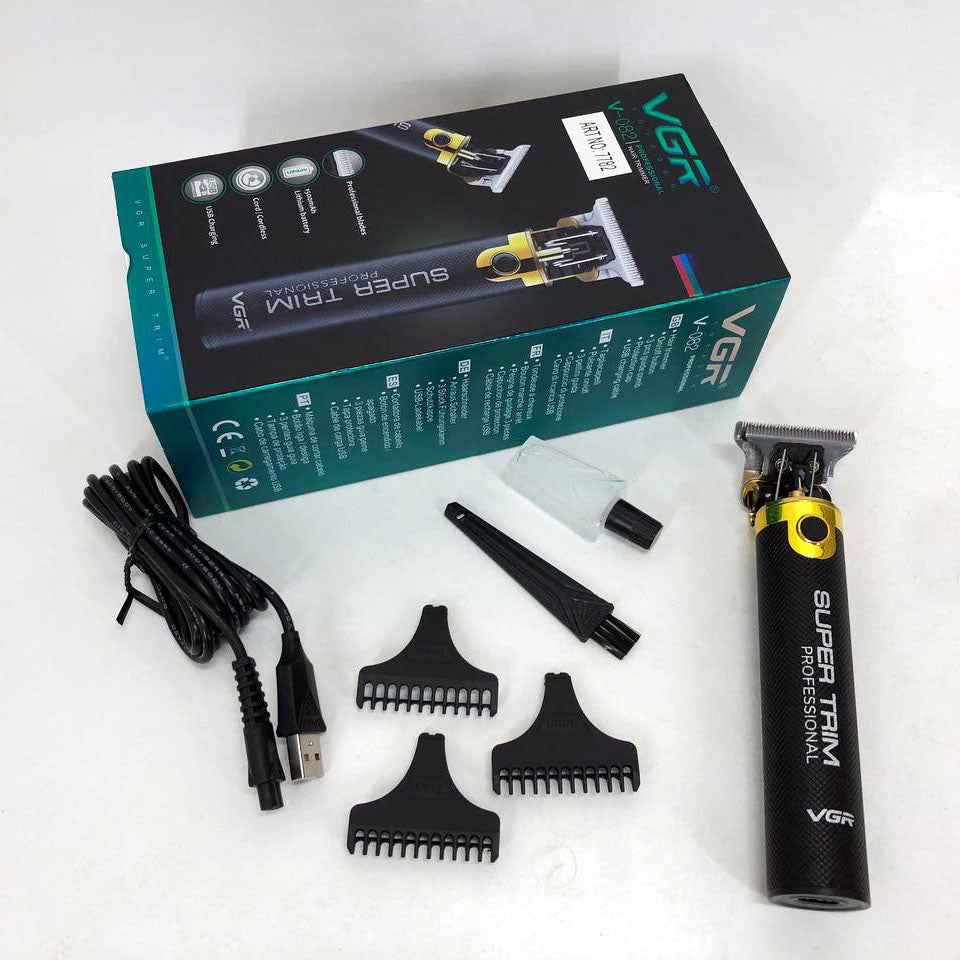 Машинка для стрижки VGR V-082 аккумуляторная беспроводная профессиональная + 3 насадки триммер для волос
