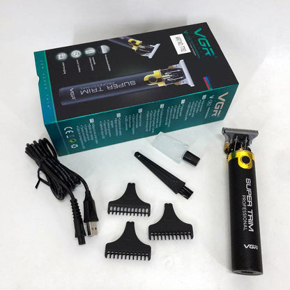 Машинка для стрижки VGR V-082 аккумуляторная беспроводная профессиональная + 3 насадки триммер для волос