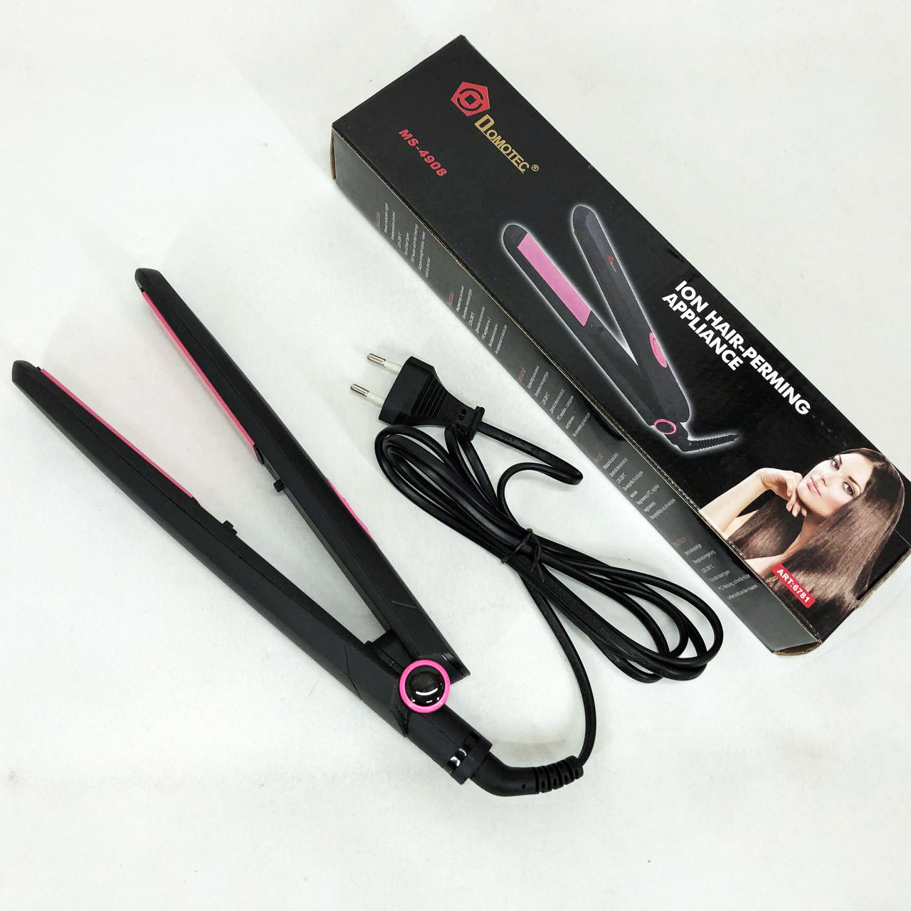 Щипцы DOMOTEC MS-4908, выпрямитель для волос 2в1, стайлер для укладки, утюжок для выравнивания