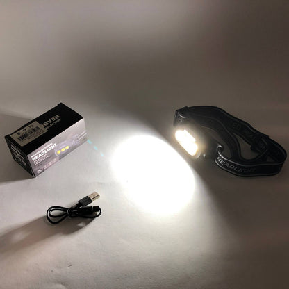 Фонарик налобный YD02-COB (White+red+blue), Налобные фонари для активных людей, фонарь для туризма