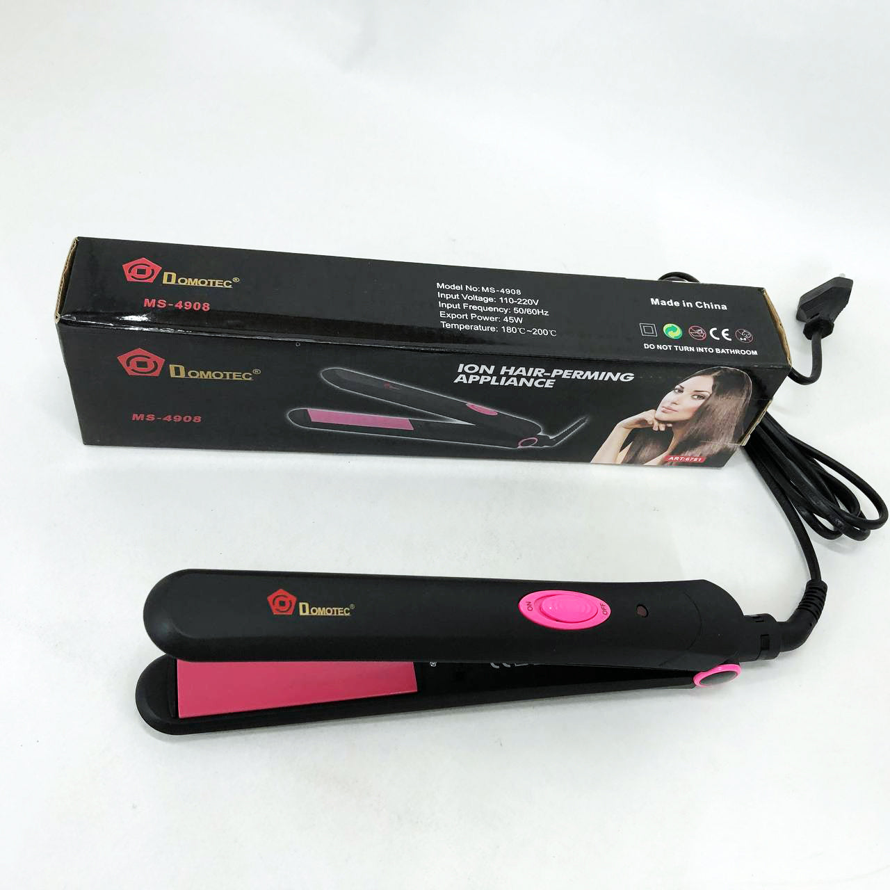 Щипцы DOMOTEC MS-4908, выпрямитель для волос 2в1, стайлер для укладки, утюжок для выравнивания