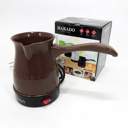 Электрическая турка для кофе Marado MA-1625, Бытовая турка, Бюджетная турка. Цвет: коричневый