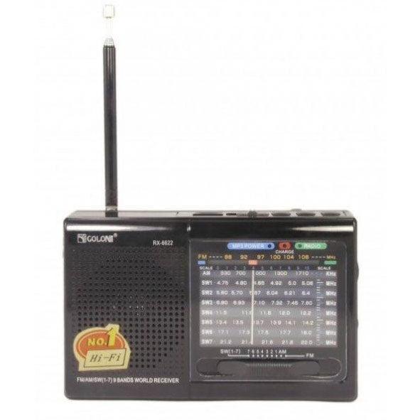 Портативна стовпчик радіо MP3 USB Golon RX-6622. Колір: чорний 
