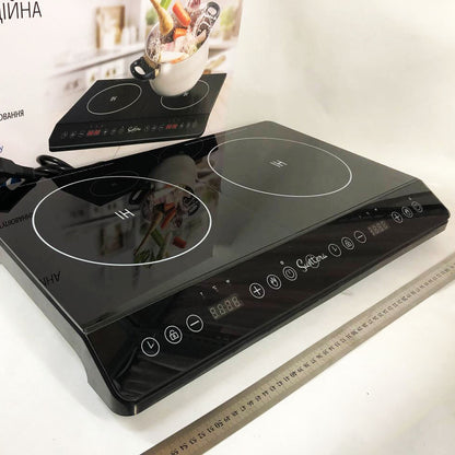 Электроплита большая индукционная инфракрасная Suntera ICD-1020 с LED дисплеем (2000 Вт)