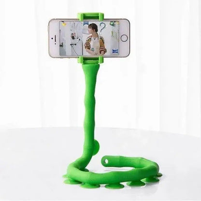Гибкий держатель для телефона с присосками универсальный Cute Worm Lazy Holder. Цвет: зеленый