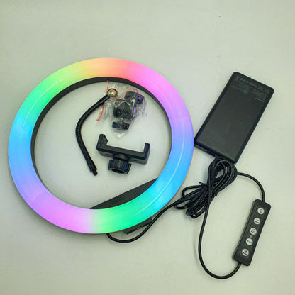 Кольцевая светодиодная лампа RGB LED RING MJ26 26 см с держателем телефона, кольцевая лампа большая