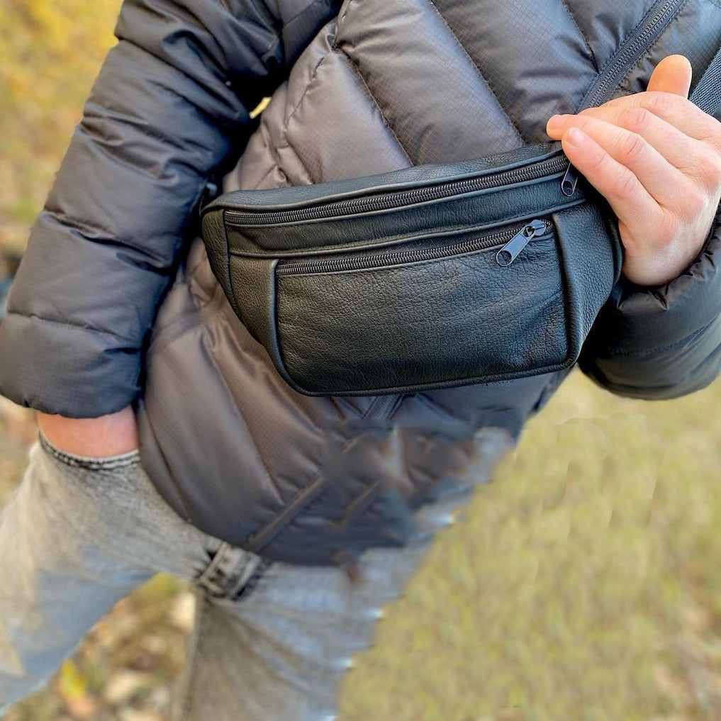 Мужская сумка на грудь, Сумка для города, Бананка унисекс, Вместительная бананка, Бананка через плечо