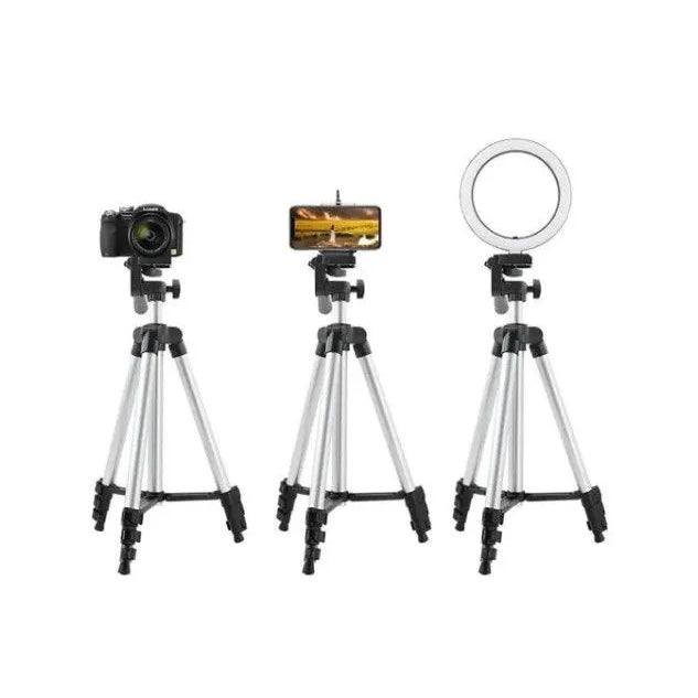 Штатив для телефона и фотоаппарата Tripod 3110 PRO портативный трипод 0,35-1.02м высота. Цвет: серебряный