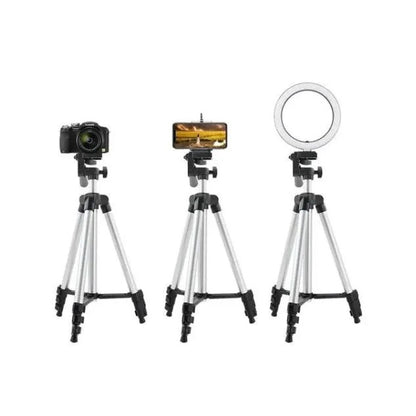 Штатив для телефона и фотоаппарата Tripod 3110 PRO портативный трипод 0,35-1.02м высота. Цвет: серебряный