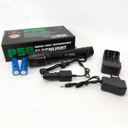 Ручний акумуляторний ліхтар Bailong BL-P08-P50, потужний ручний ліхтарик, ручний ліхтарик led