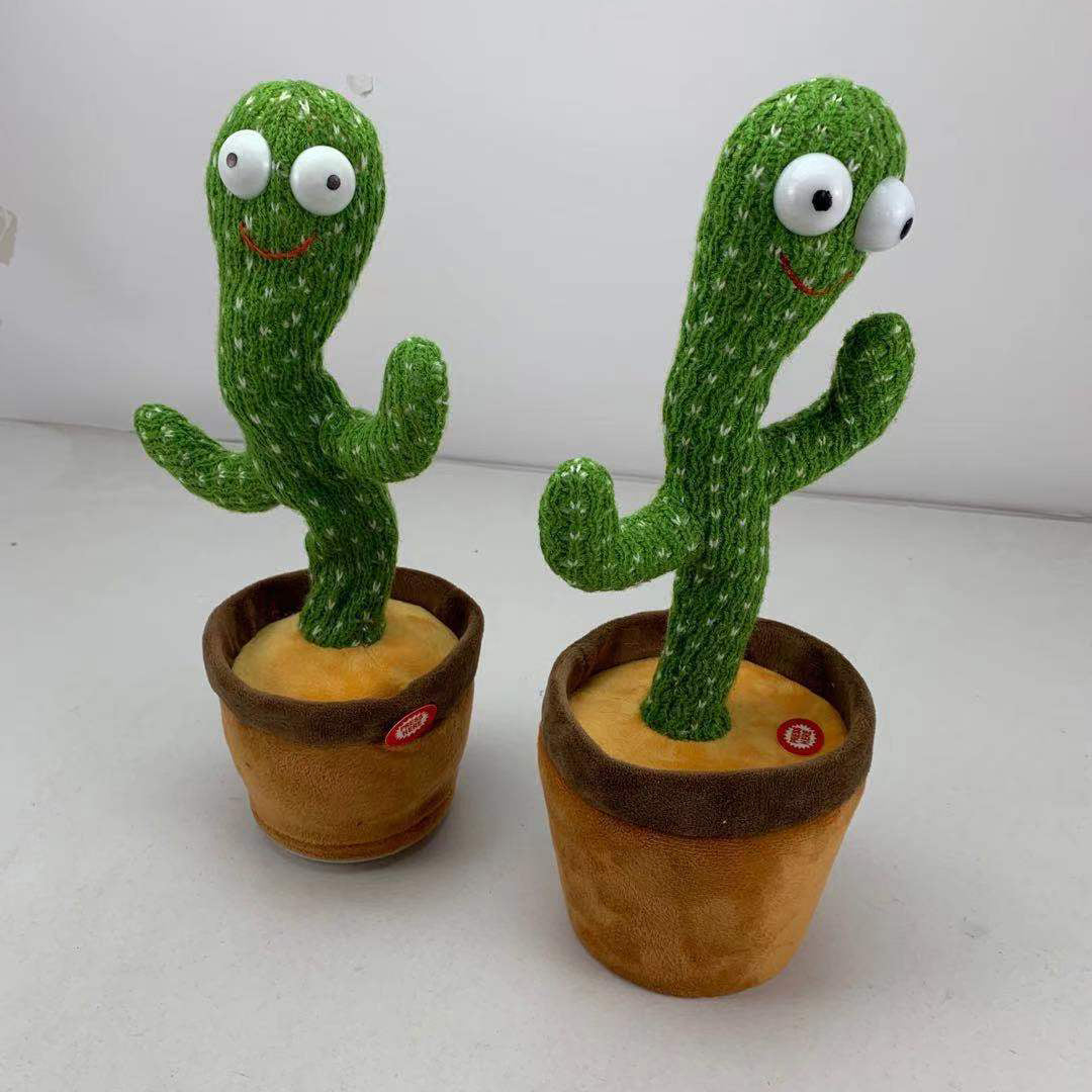 Интерактивная игрушка Dancing cactus говорящий танцующий кактус, мягкая игрушка кактус, Плюшевый кактус