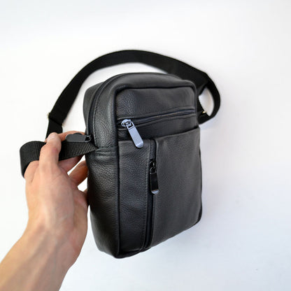 Элегантная мужская кожаная сумка-мессенджер из натуральной кожи на 5 отделений, мужская сумка через спину