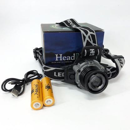 Фонарь налобный Police Водостойкий BL-W002 XPE датчик движения, Фонарик налобный мощный, Головной фонарик