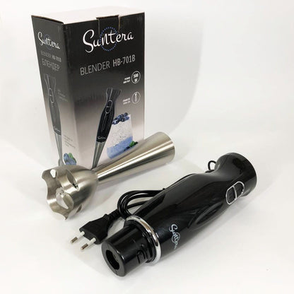 Блендер Suntera HB-701B 500 Вт, 2 режима скорости, ножка нержавеющая сталь, блендер переносной