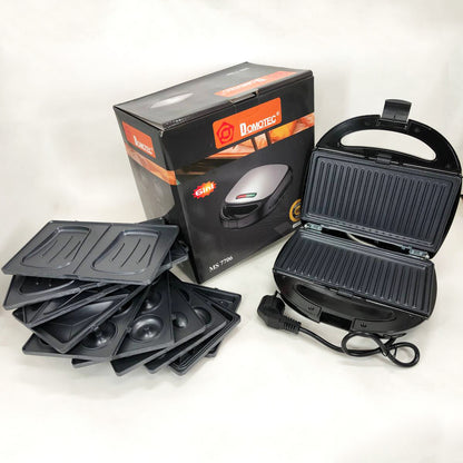 Мультипекарь 6в1 со съемными формами Domotec MS-7706, сендвичница 4в1, домашний гриль для шаурмы