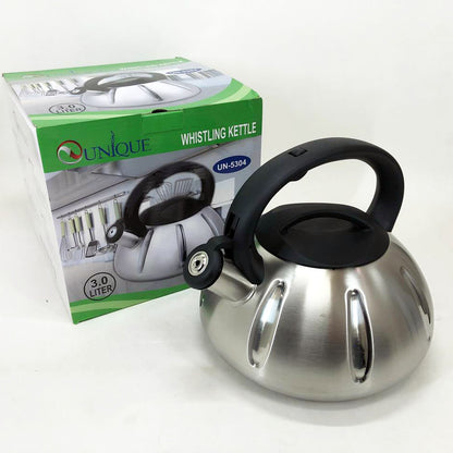 Чайник Unique UN-5304 со свистком 3 Л, чайник для газовой плитки, металлический чайник, чайники для плит
