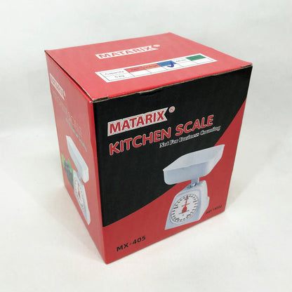 Весы кухонные механические MATARIX MX-405 5 кг, весы пищевые, весы со съемной чашей. Цвет: синий
