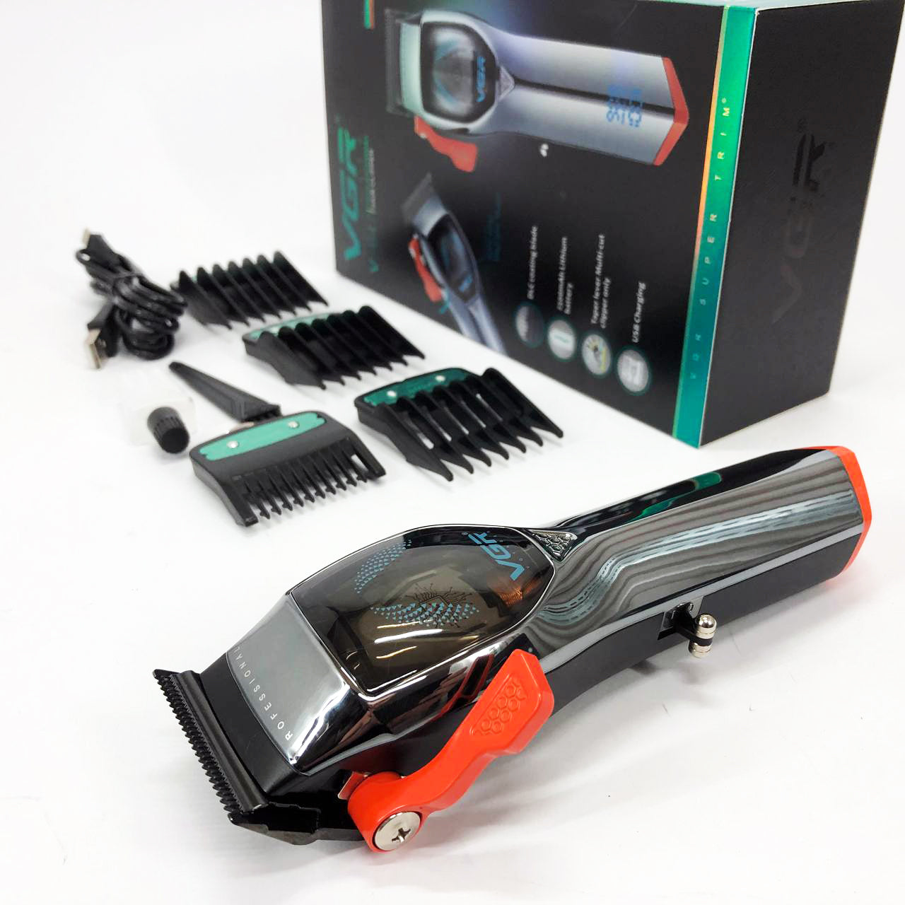 Машинка для стрижки волос VGR V-647 со сменными насадками, Машинка для стрижки для дома
