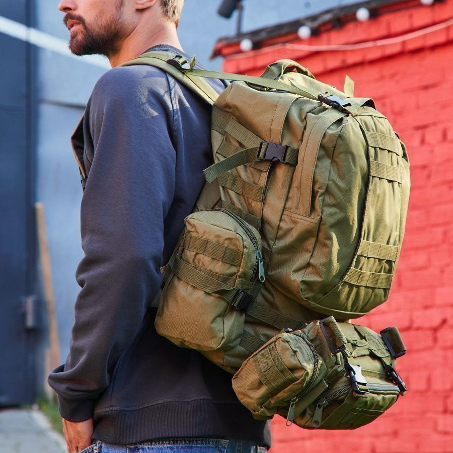 Сумка - подсумок тактическая поясная Tactical военная, сумка нагрудная с ремнем 5 литров кордура хаки