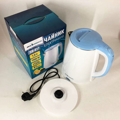 Электрочайник SeaBreeze SB-017 1.8 Л 1500 Вт стильный электрический чайник, чайник електро