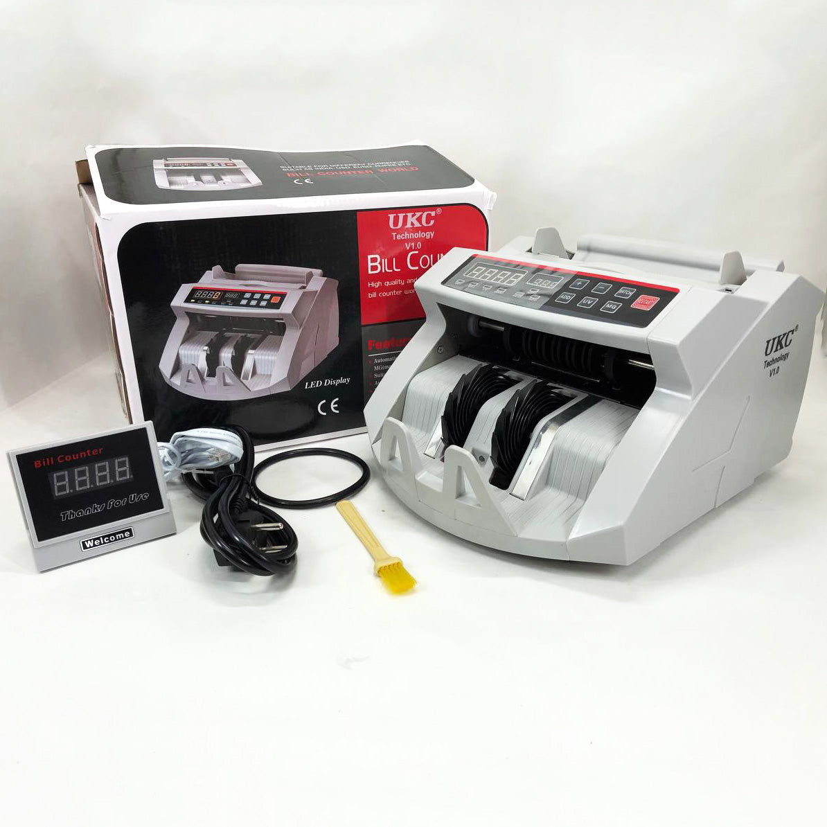 Счетная машинка Bill Counter UKC MG-2089, машинка для счета денег с ультрафиолетовым детектором валют