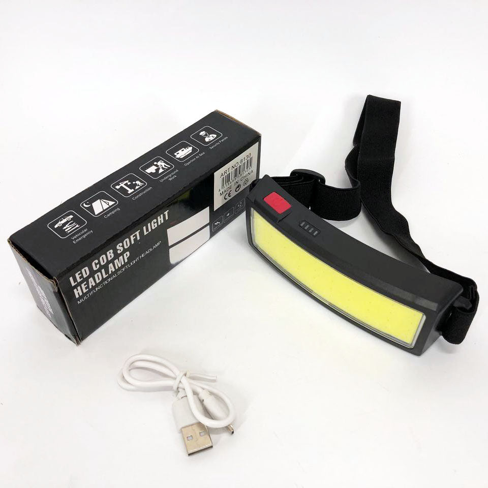 Налобный фонарик яркий рассеивающий для СТО Bailong BL-F007-COB, 3 режима, водостойкий, зарядка от USB