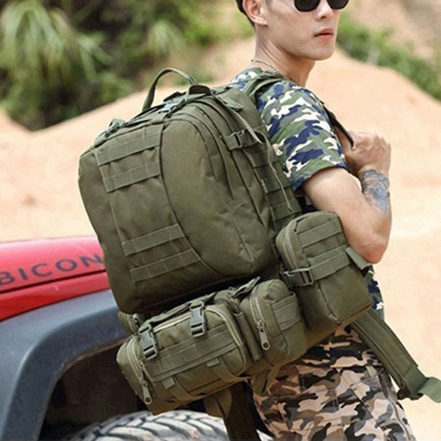 Сумка - подсумок тактическая поясная Tactical военная, сумка нагрудная с ремнем 5 литров кордура хаки