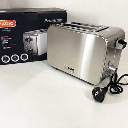 Тостер Magio MG-284 715 Вт, тостер для 2 гренок, электрический горизонтальный тостер, универсальный тостер