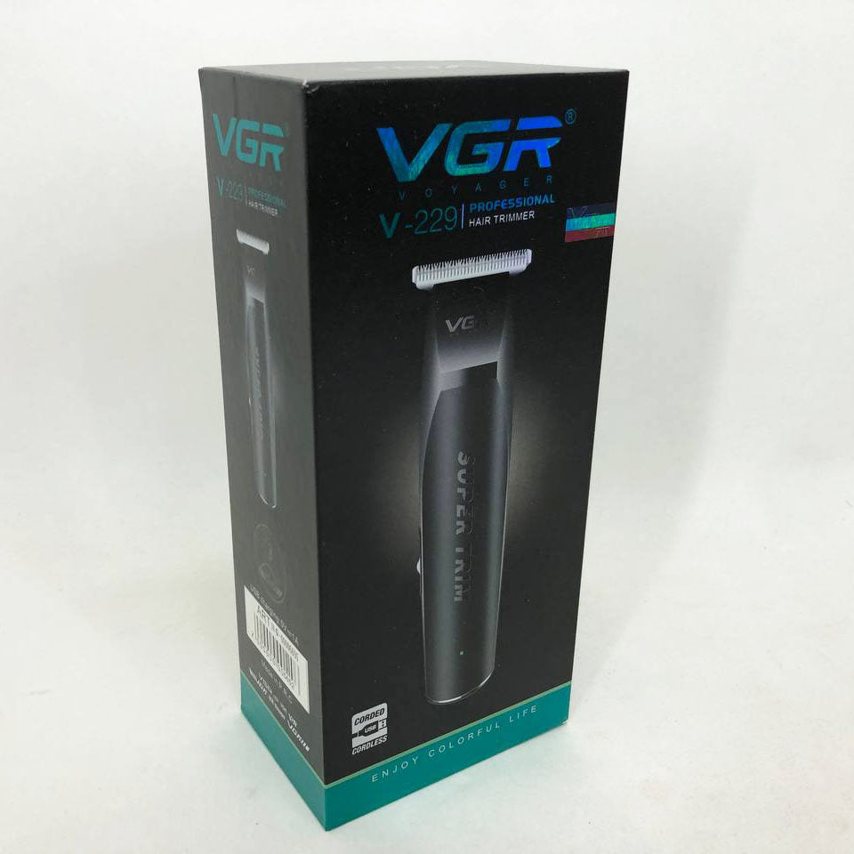 Машинка для стрижки VGR V-229 беспроводная с комплектом насадок, окантовочная машинка