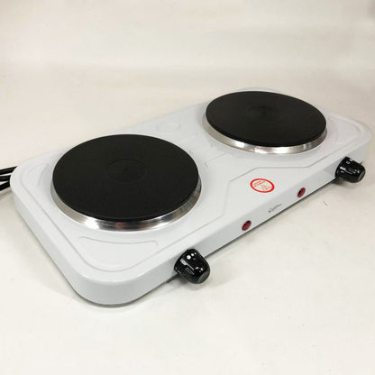 Плита электрическая Suntera DP-1925 2000 Вт, электроплита двухконфорочная настольная. Цвет: белый